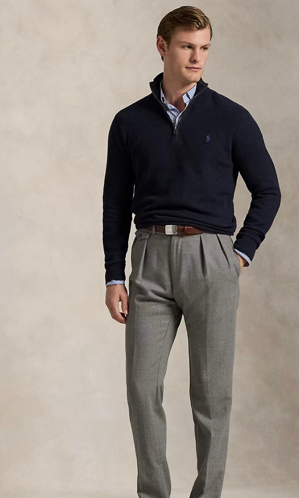 Sudadera con cremallera y cuello de algodón