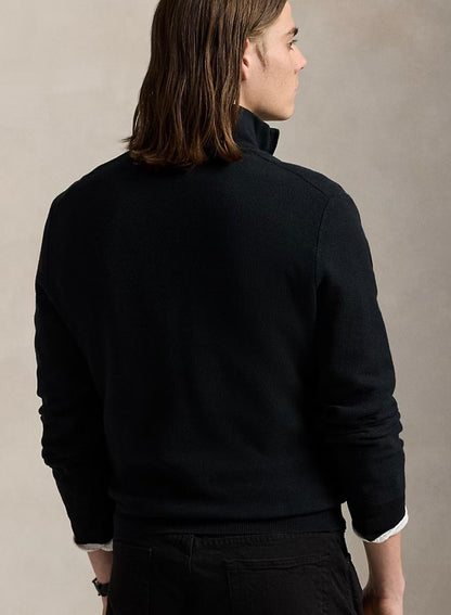 Sudadera con cremallera y cuello de algodón