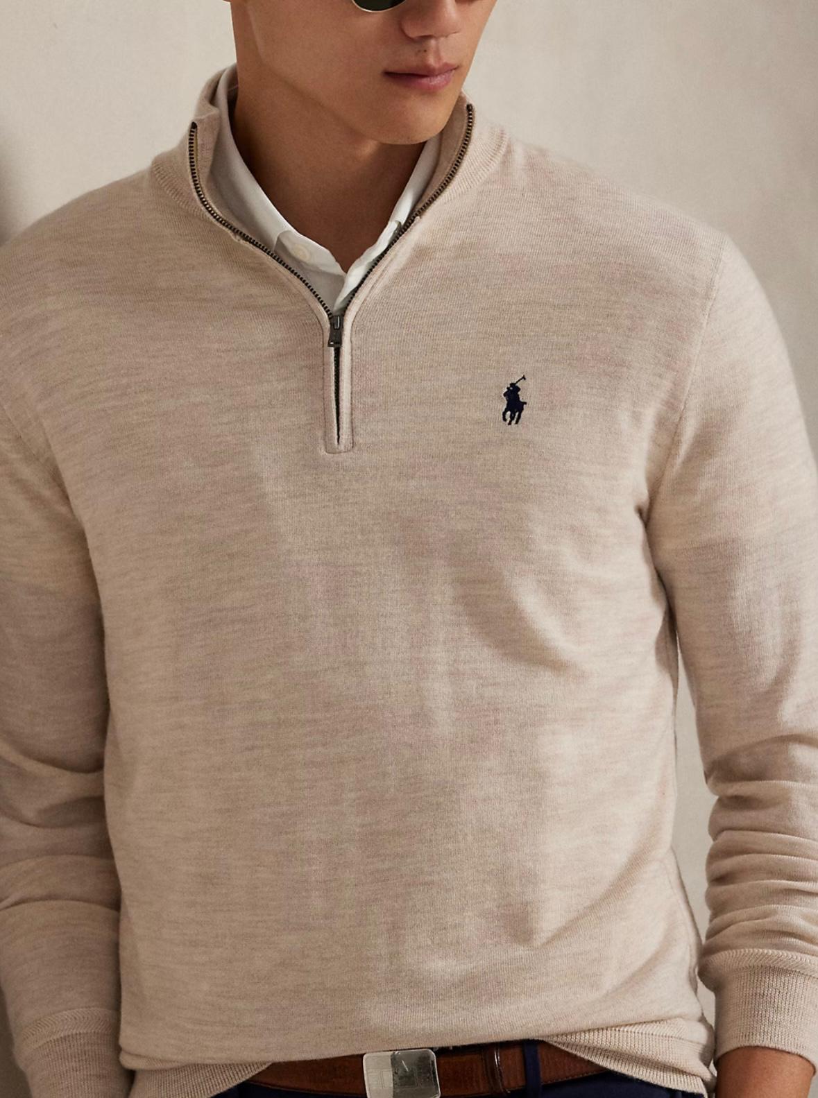 Sudadera con cremallera y cuello de algodón