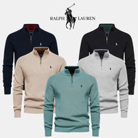 Sudadera con cremallera y cuello de algodón