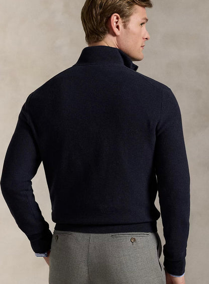 Sudadera con cremallera y cuello de algodón