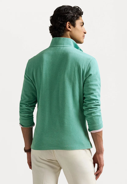 Sudadera con cremallera y cuello de algodón