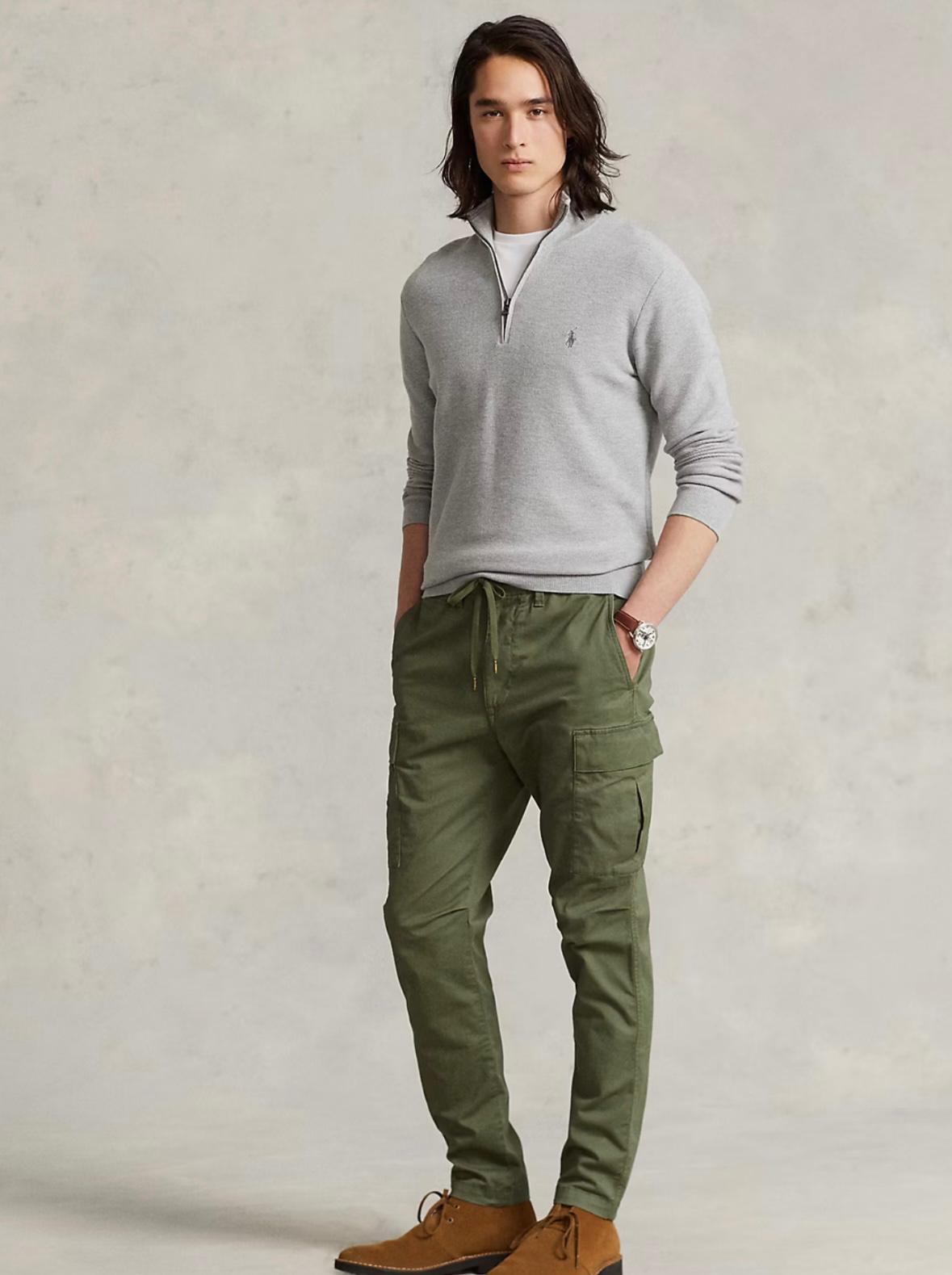 Sudadera con cremallera y cuello de algodón